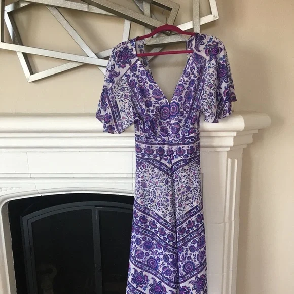 Adelyn Rae Sheer Beach Maxi Dress | Color: Blue/Purple | Size: Xs | Greecegal03's Closet Adelyn Rae Sheer Beach Maxi Dress | Color: Blue/Purple | Size: Xs | Greecegal03's Closet
